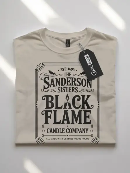 Sanderson Sisters Black Flame Candle Shirt - Image 7