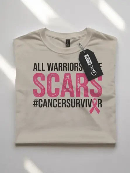 All Warriors Have Scars Shirt – Empowering Cancer Survivor Tee - Image 10