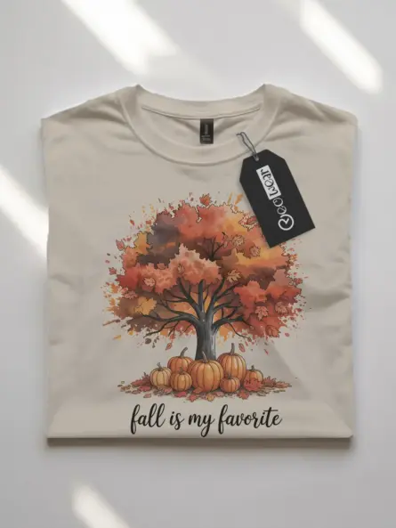 Artistic Autumn Tree Shirt – Fall Is My Favorite Watercolor Tee - Image 7