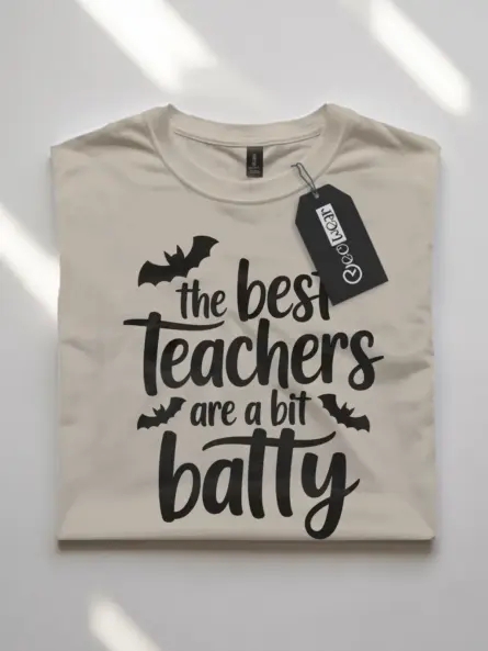 Batty Teacher Halloween Shirt – Funny Halloween Tee for Educators & Classroom Spirit - Image 7