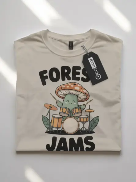 Cottagecore Mushroom T-Shirt Forest Jams Design - Image 7