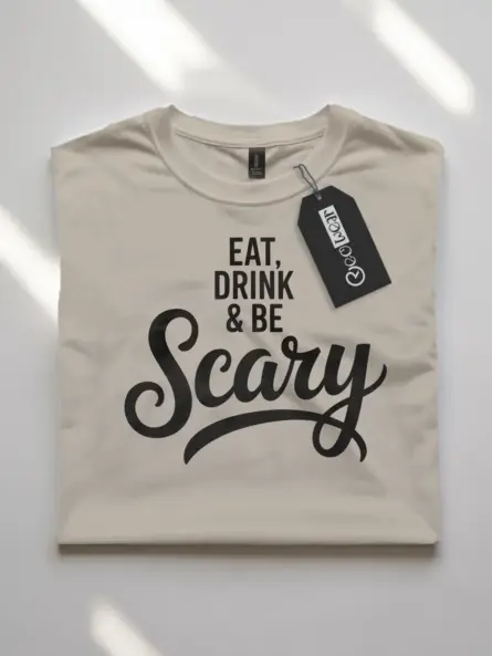 Bold Eat Drink Be Scary Shirt – Minimalist Halloween Party Tee - Image 12