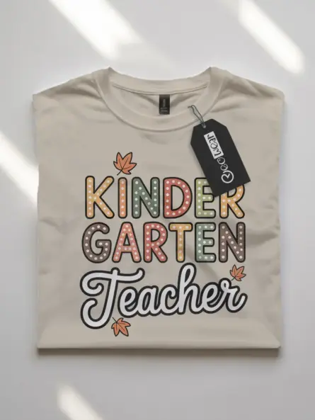 Kindergarten Teacher Shirt – Cute Fall Maple Leaf Design Tee - Image 7