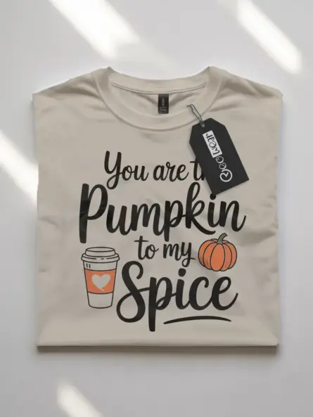 Pumpkin Spice Couple Shirt – Adorable Fall Tee for Partners - Image 7