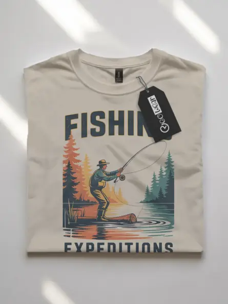 Retro FishingT Shirt – Vintage Expedition Tee for Fly Fishermen & Outdoor Fans - Image 7