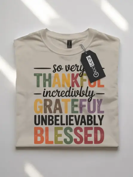 Thankful Grateful Blessed T-Shirt – Faithful Fall Tee for Women - Image 7