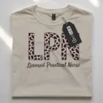leopard print lpn shirt