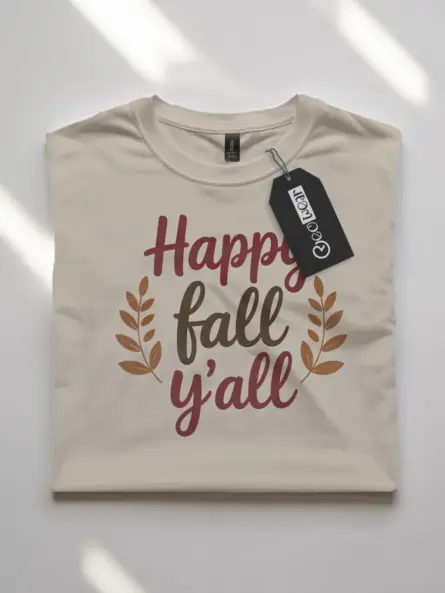 Happy Fall Y’all T-Shirt – Cozy Southern Autumn Quote Tee for Women - Image 7