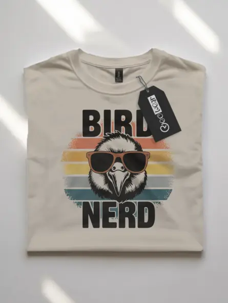Retro Bird Nerd T-Shirt for Birdwatchers & Ornithology Fans - Image 10
