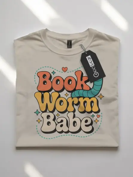 Retro Bookworm T-Shirt for Readers – Cute & Quirky Vintage Design - Image 4