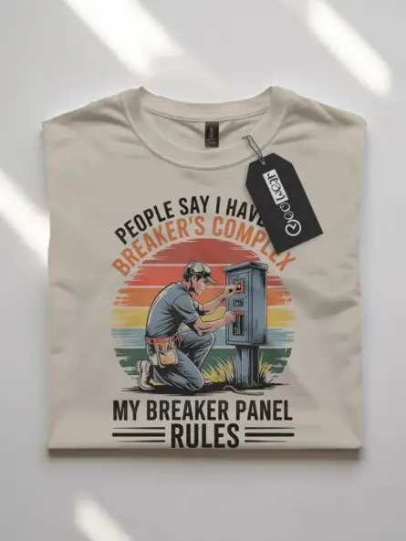 Breaker Panel T-Shirt for Electricians – Funny Vintage Electrical Engineer Tee - Image 7