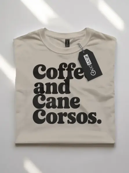 Cozy Coffee and Dog Shirt – Cane Corso Retro Graphic Tee - Image 7