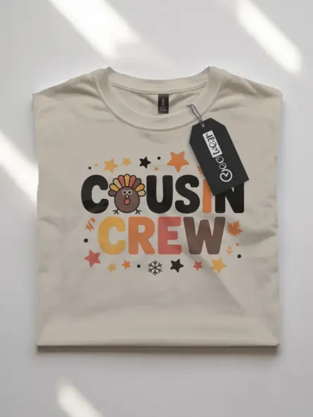 Cousin Crew T-Shirt – Cute Matching Thanksgiving Family Tee - Image 7
