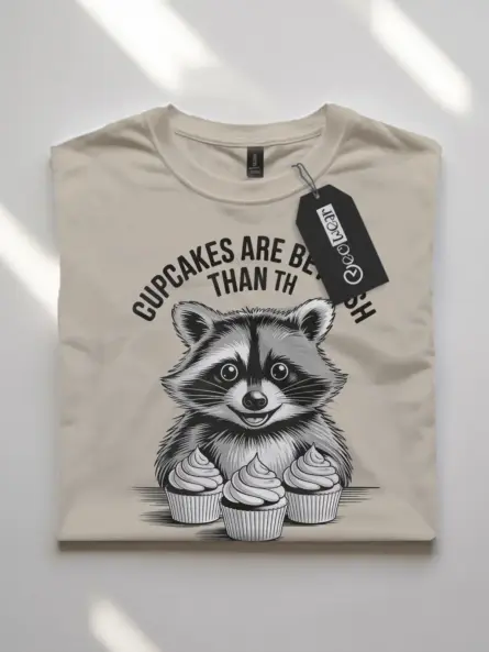 Adorable Cupcake Teacher Shirt – Sweet Raccoon Classroom Humor - Image 7