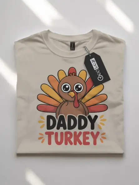 Daddy Turkey Shirt Funny Thanksgiving Tee for Dads - Image 7