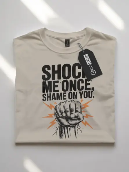 Electrician Distressed T-Shirt with Power Fist & Bold Quote - Image 7