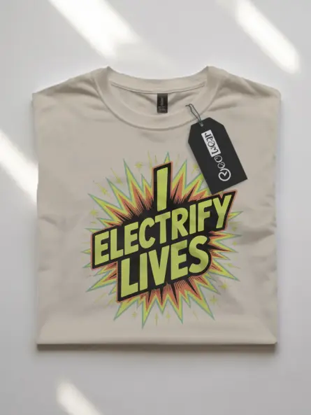 Electrician Gift Comic T-Shirt I Electrify Lives - Image 7