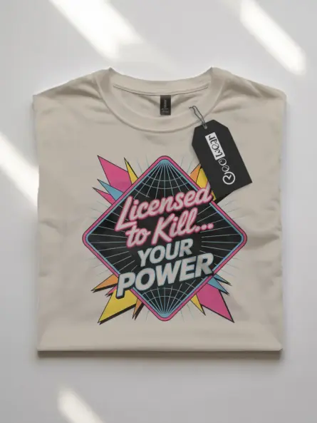 Electrician Neon Retro T-Shirt – Licensed To Kill - Image 7