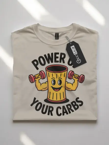 Funny Carb T Shirt – Power Up Your Carbs Tee for Gym Humor Fans - Image 7