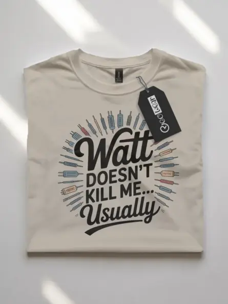 Watt Doesn’t Kill Me... Usually Electrician Pun T-Shirt - Image 7
