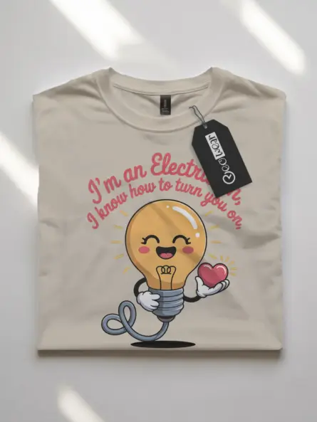Funny Electrician Pun T-Shirt – Turn You On - Image 7