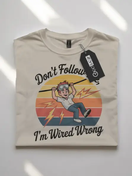 Funny Electrician Retro T-Shirt - Image 7
