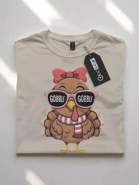 Girls Thanksgiving Shirt – Cute Pink Glasses Turkey Tee for Kids - Image 7