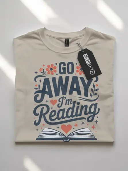 Go Away I'm Reading Shirt – Whimsical Vintage Tee for Book Lovers - Image 7