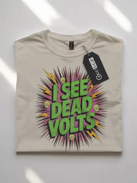 Funny Electrician T-Shirt Skull Comic Style - Image 7