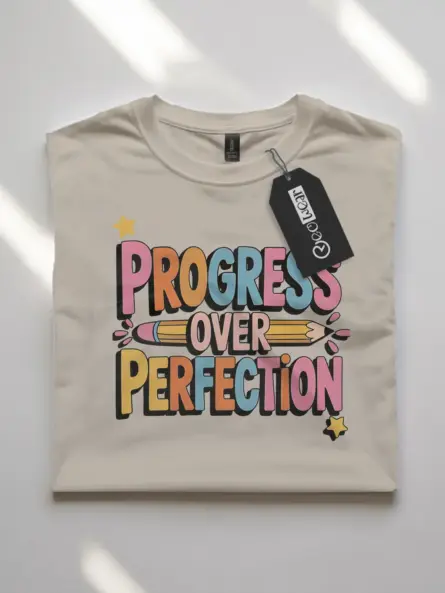Whimsical Kindergarten Teacher Shirt – Progress Over Perfection Tee - Image 7
