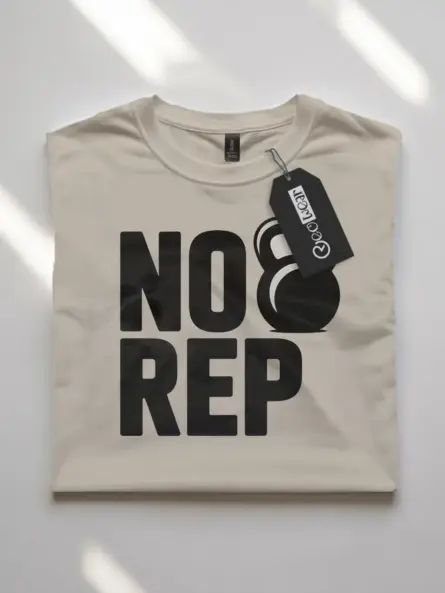 No Rep T-Shirt – Minimalist Kettlebell Workout Tee for CrossFit Athletes - Image 7