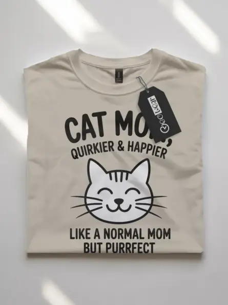 Quirky Cat Mom Shirt – Purrfect Gift for Pet Lovers and Gen Z - Image 7