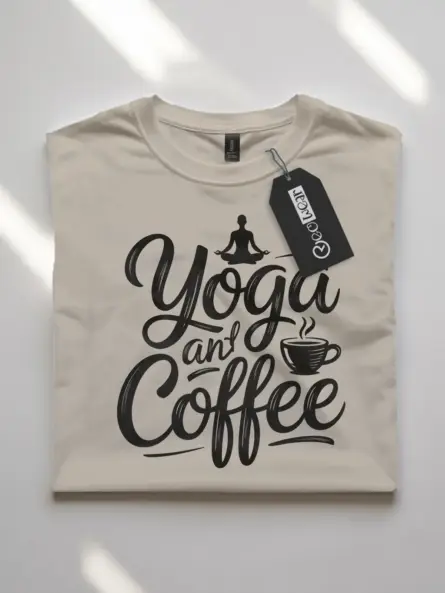 Peaceful Yoga and Coffee T-Shirt for Women - Image 7