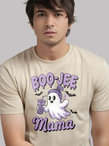 Natural lifestyle – spooky season mom Boo-Jee Mama t-shirt natural
