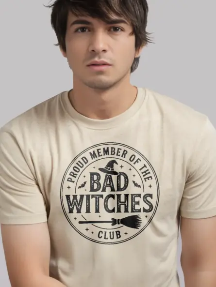 Funny Bad Witches Club T-Shirt – Vintage Witchy Halloween Tee - Image 12