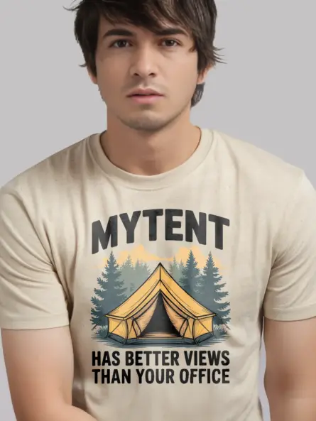 Better Views Camping Quote Shirt – Funny Outdoor Adventure Tee - Image 9