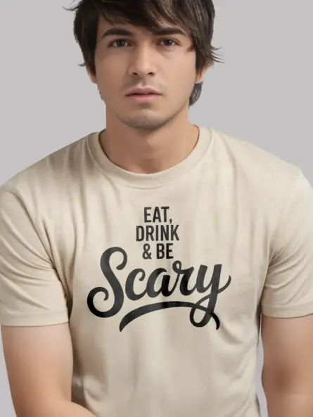 Bold Eat Drink Be Scary Shirt – Minimalist Halloween Party Tee - Image 11