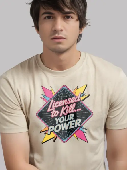 Electrician Neon Retro T-Shirt – Licensed To Kill - Image 9