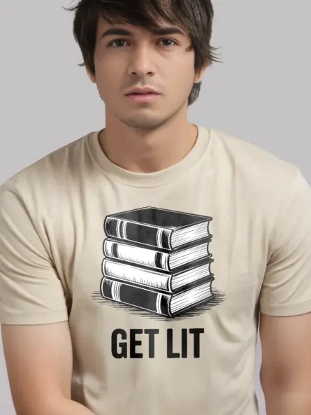 Get Lit Book Shirt – Clever Literary Pun Tee for Readers & Teachers - Image 9