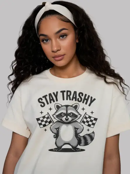 natural Stay Trashy Raccoon Shirt stay trashy raccoon shirt