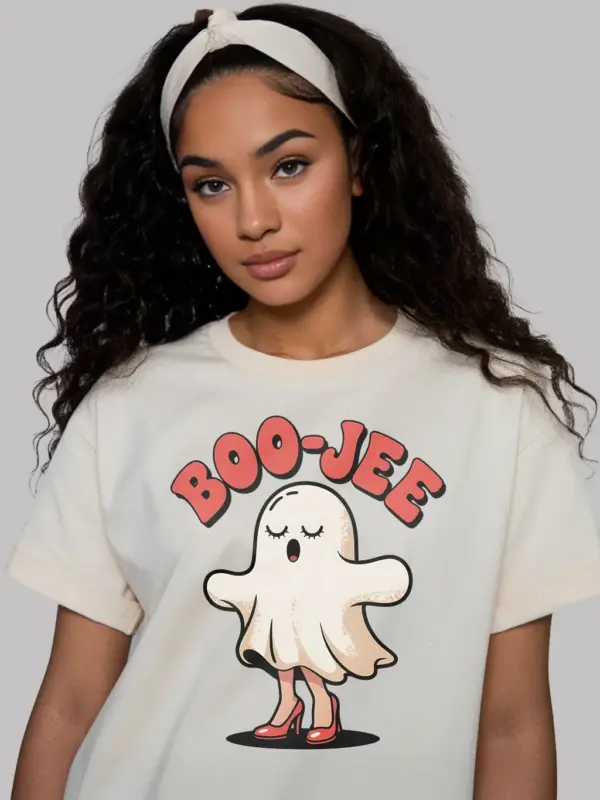 Shirt – boo jee halloween t-shirt cute minimalist tee