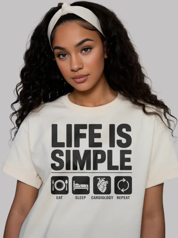 natural cardiology life shirt for doctors and nurses