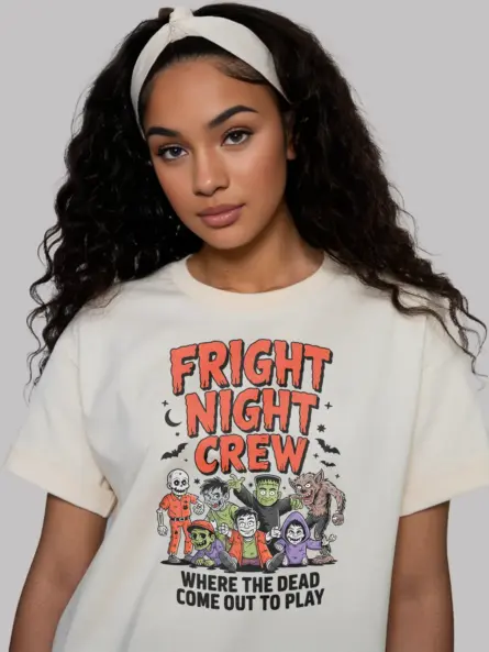 Epic Fright Night Crew Halloween T-Shirt with Classic Monsters - Image 9