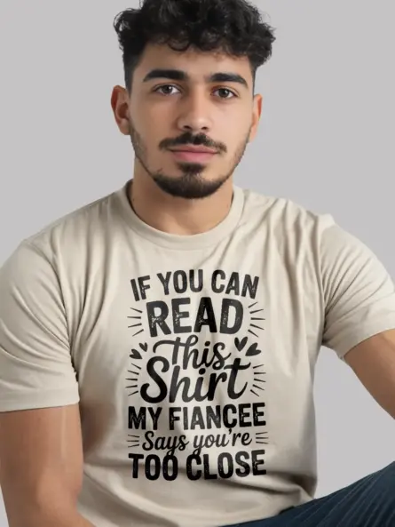 Funny Engaged Couple T-Shirt for Men - Image 9