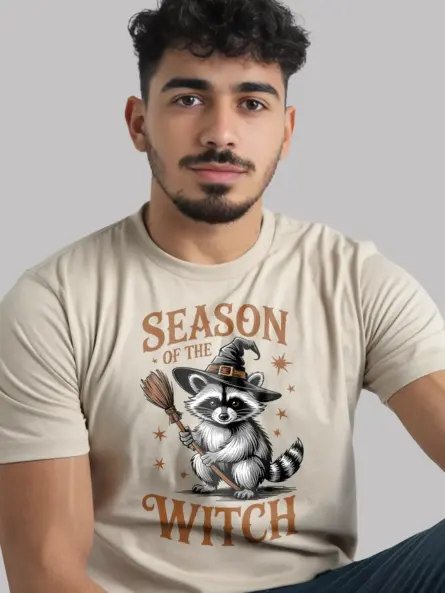 Charming Witchcore Raccoon T-Shirt – Season of the Witch Fall Tee - Image 9