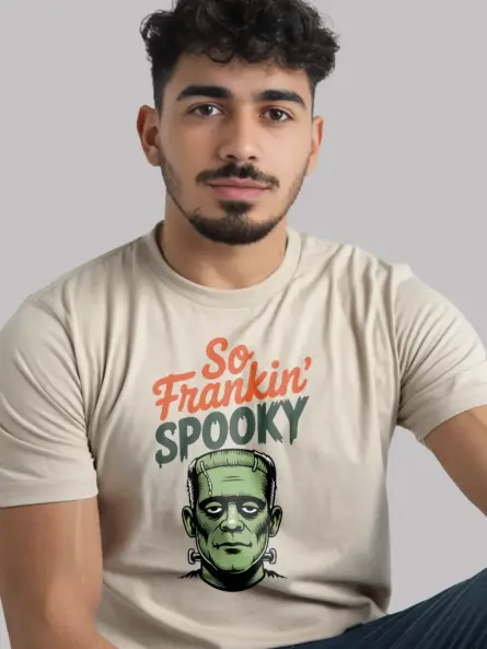 Hilarious Retro Frankenstein Spooky T-Shirt – So Frankin’ Funny Halloween Tee - Image 9