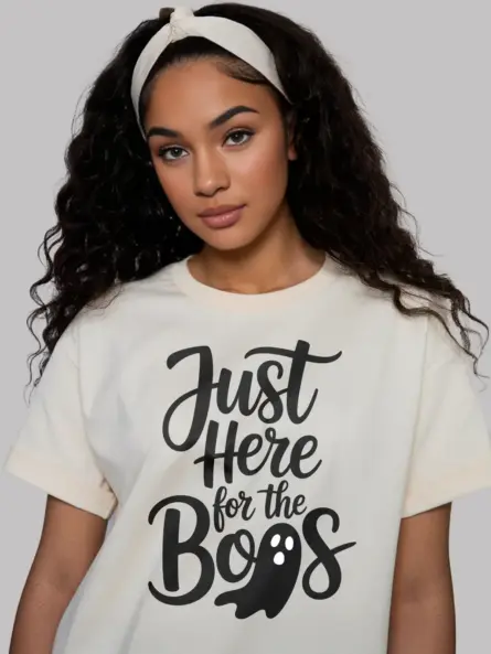Just Here for the Boos Shirt – Funny Ghost Tee for Halloween Parties - Image 9