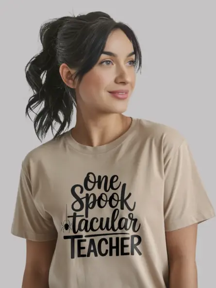 One Spooktacular Teacher Shirt – Cute Halloween Tee for Classroom Fun - Image 9