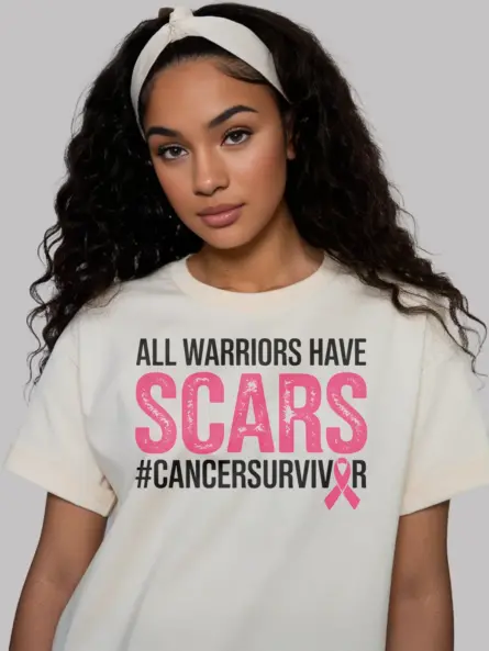 All Warriors Have Scars Shirt – Empowering Cancer Survivor Tee - Image 11
