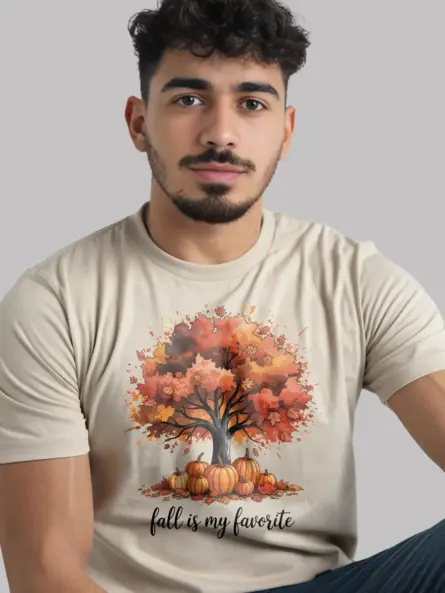 Artistic Autumn Tree Shirt – Fall Is My Favorite Watercolor Tee - Image 9